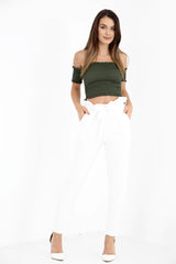 New Paper Bag Tie Waist Trousers