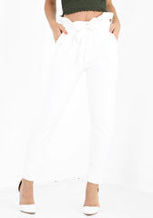 New Paper Bag Tie Waist Trousers