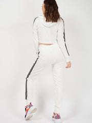 Side Stripe Cropped Loungewear Set