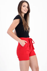 Tie Knot Belted Shorts