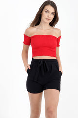 Tie Knot Belted Shorts