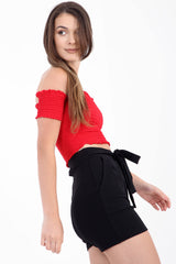 Tie Knot Belted Shorts