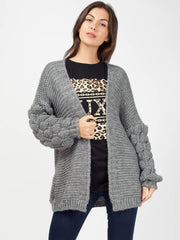 Bobble Sleeve Knitted Cardigan