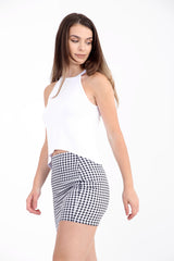 Gingham Check Mini Skirt
