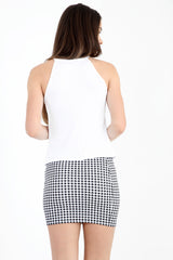 Gingham Check Mini Skirt