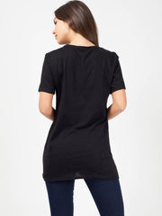 LUXE Slogan Leopard Print T-Shirt