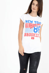 Camiseta de gran tamaño impresa en Nueva York 86
