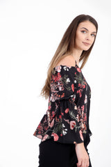 Bloemenprint koude schouder cami top