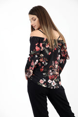 Bloemenprint koude schouder cami top