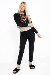 Snake Embroidered Hooded Loungewear Set