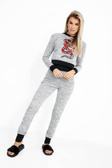 Snake Embroidered Hooded Loungewear Set