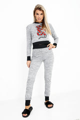 Snake Embroidered Hooded Loungewear Set