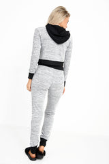 Snake Embroidered Hooded Loungewear Set