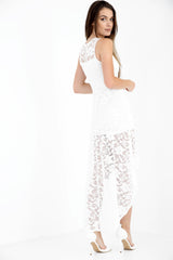 Hohe niedrig gepolsterte Büstenblumen -Spitzenkleid