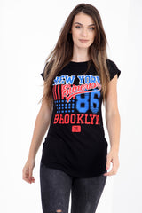 Camiseta de gran tamaño impresa en Nueva York 86