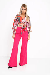 High Waisted Flare Trousers