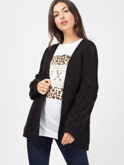 Bobble Sleeve Knitted Cardigan