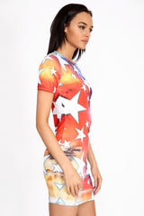 Vestido para el cuerpo del estampado estrella