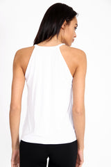 Eyelet Trim Reckless Print Vest Top