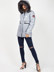 Faux Fur Hood Padded Jacket