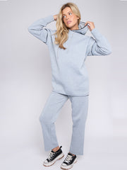 Blanket Stitch Hoodie & Wide Leg Trousers Co-ord