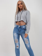 Zip Up Cropped Hoodie