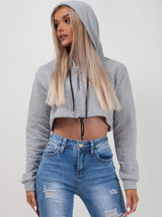 Zip Up Cropped Hoodie