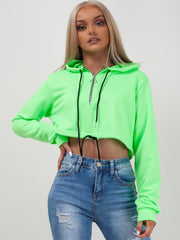 Zip Up Cropped Hoodie