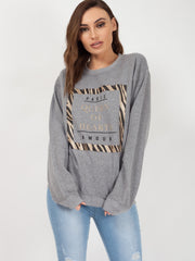 Queen Of Hearts Printed Sweatshirt Jumper