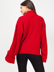 Olivia & Kady Turtle Neck Knitted Jumper