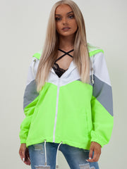 Contrast Color Block Festival Jacket