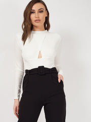 Cut Out Wrap Front Bodysuit