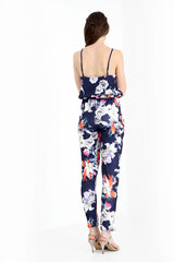 Bloemenprint wrap over jumpsuit