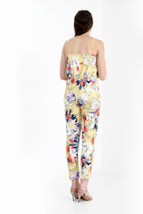 Bloemenprint wrap over jumpsuit