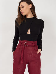 Cut Out Wrap Front Bodysuit