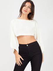 Olivia Oversized Cropped Knitted Jumper