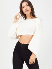 Olivia Oversized Cropped Knitted Jumper