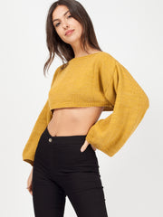Olivia Oversized Cropped Knitted Jumper