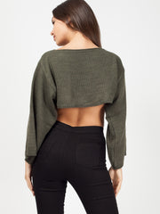 Olivia Oversized Cropped Knitted Jumper