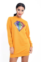 Loved Sequin Diamond Jumper Dress