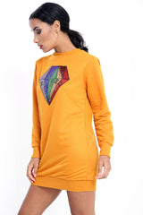 Loved Sequin Diamond Jumper Dress