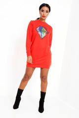 Loved Sequin Diamond Jumper Dress
