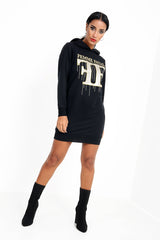 Femme Fatal Hooded Jumper Dress