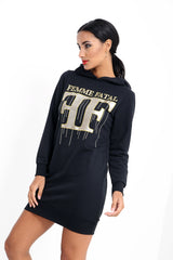 Femme Fatal Hooded Jumper Dress