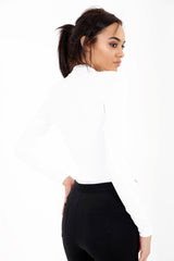 Hook And Eye Fasten Bodysuit