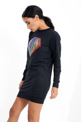 Loved Sequin Diamond Jumper Dress