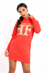 Femme Fatal Hooded Jumper Dress
