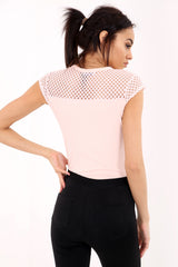 Fishnet Mesh Cap Sleeve Bodysuit