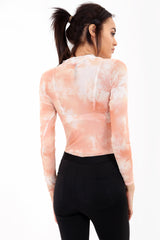 Tie Dye Long Sleeve Mesh Bodysuit