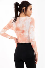 Binden Sie Farbstoff Halshalshalte Bodysuit